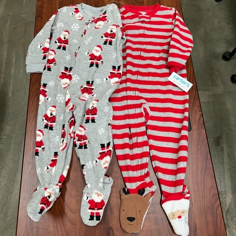 Carter's 2 Pack Just One You Christmas Fleece Pajama Set   Size:2T.     NEW